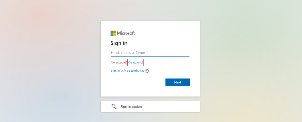 How to create a Microsoft account using any email id?