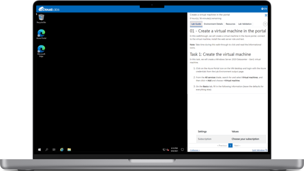 CloudLabs hackathon lab environment